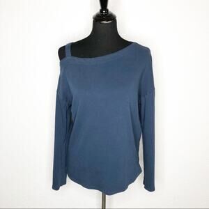 Vimmia slate blue one shoulder athletic top size Small